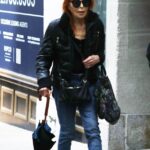Tina Louise, actress from Gilligan's Island, walking in New York City.