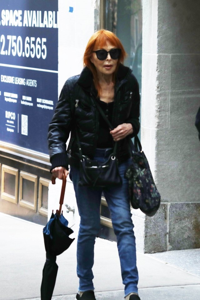 Tina Louise, actress from Gilligan's Island, walking in New York City.