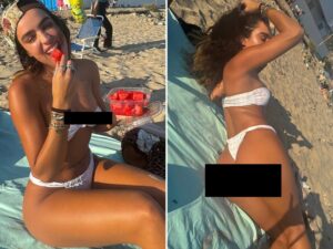 Sommer Ray's Beach Picnic ... Nothin' But Toasty Buns And Watermelon!