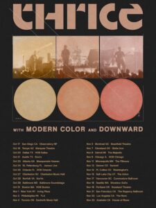 THRICE Announces Fall 2025 Headline Tour With MODERN COLOR And DOWNWARD