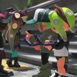 Four Inklings standing together in Splatsville.