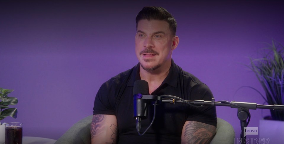 Jax Taylor in a podcast interview discussing drug addiction and sobriety.
