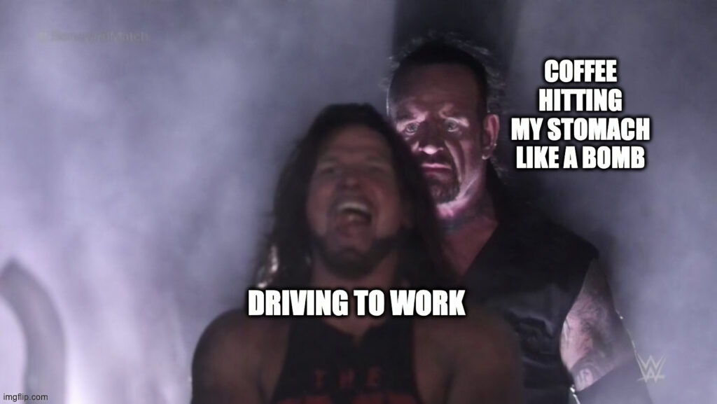 coffee hitting my stomach meme