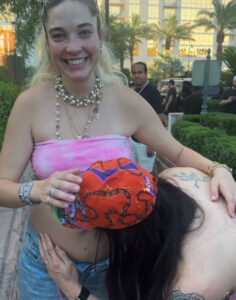 Steve Aoki and his pregnant partner Sasha.