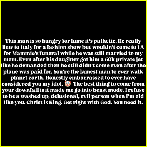 Trace Cyrus Instagram Post
