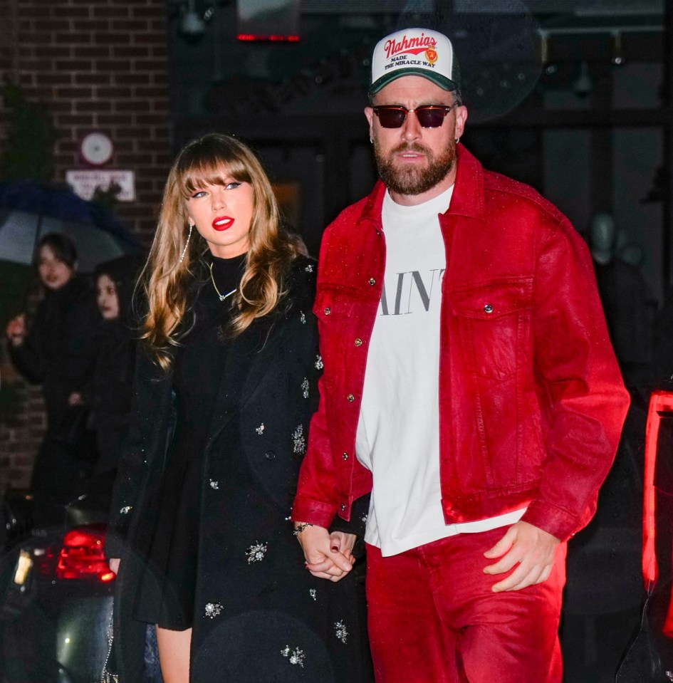 NEW YORK, NY - DECEMBER 28: Taylor Swift and Travis Kelce are seen on December 28, 2024 in New York City. (Photo by XNY/Star Max/GC Images)