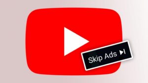 youtube logo with "skip ads" button