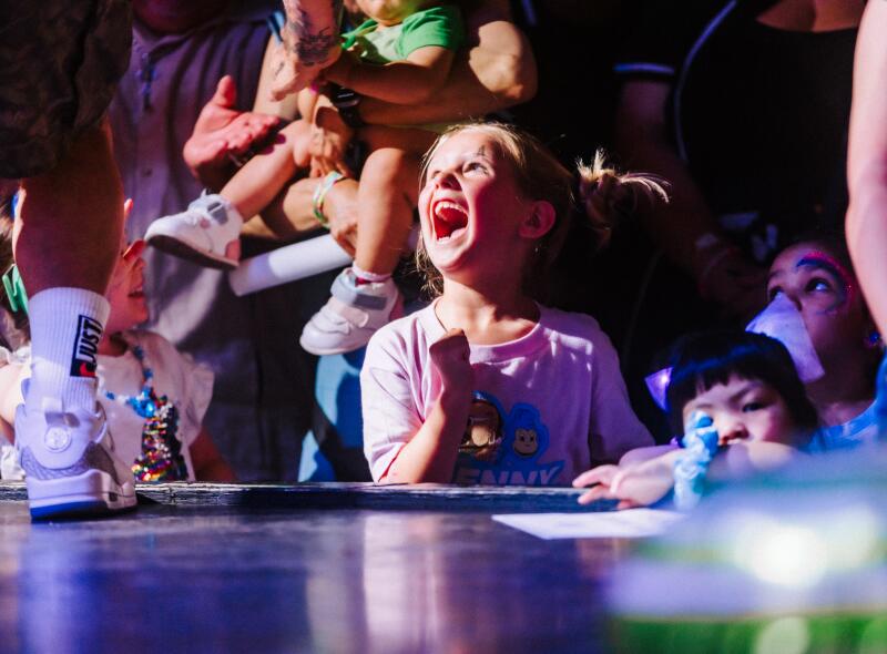 Babies and toddlers at a rave.