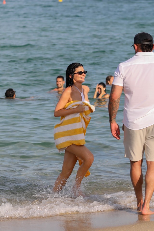 Kylie and Kendall Jenner at Lou Lou Beach Club in Saint-Tropez.