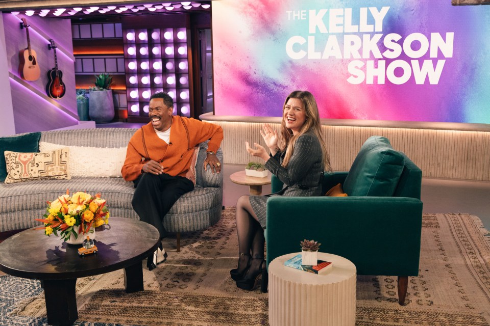 Colman Domingo and Kelly Clarkson on The Kelly Clarkson Show.