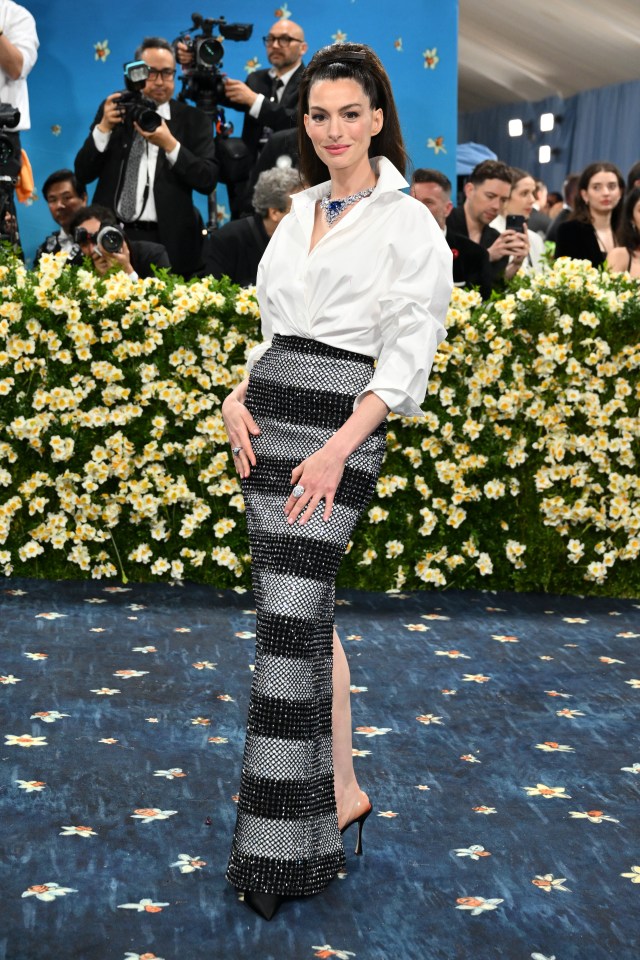 Anne Hathaway at the Met Gala.