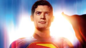 Key art for Superman shows David Corenswet.