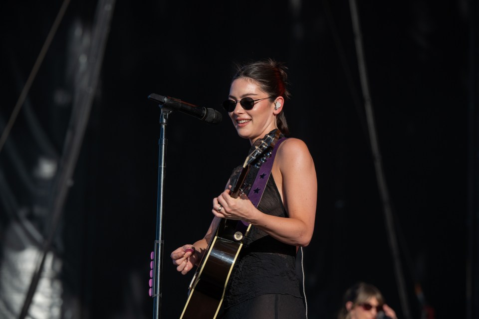 Gracie Abrams performing at the MAD COOL festival.