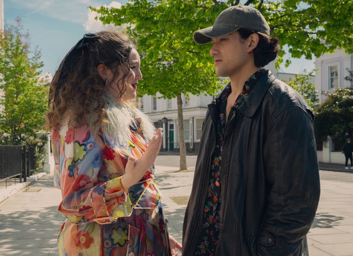 Actor Will Sharpe, right, gets to showcase his musical chops as Felix, Jessica's London-based love interest.