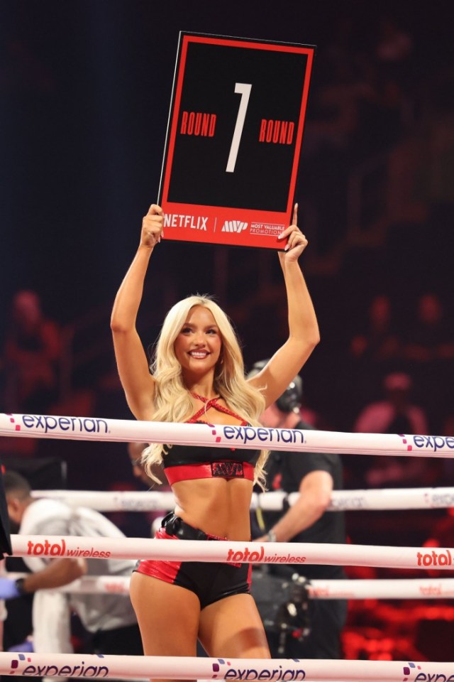 Mandatory Credit: Photo by Kyle Stevens/Shutterstock (15394629by) MVP model Marissa Ayers is seen at Netflix's 'Katie Taylor vs. Amanda Serrano 3' at Madison Square Garden in New York City on Friday, July 11, 2025. Netflix's 'Katie Taylor vs. Amanda Serrano 3' - Fight Night, New York, USA - 11 Jul 2025