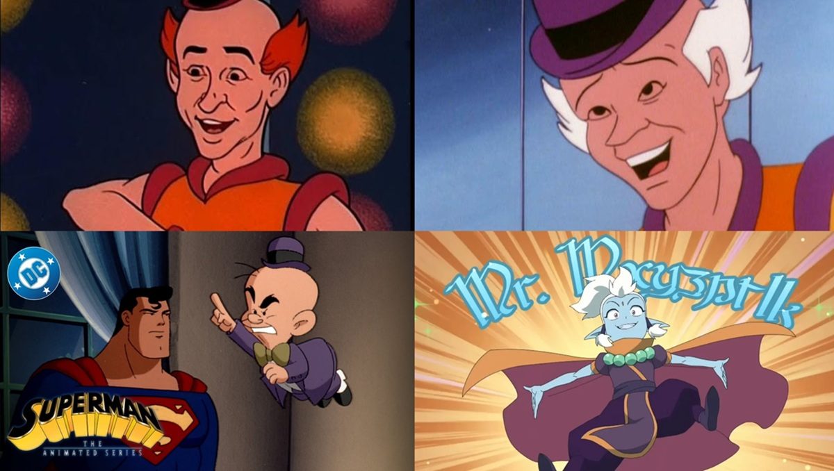Mister Mxyzptlk in animation across the decades.