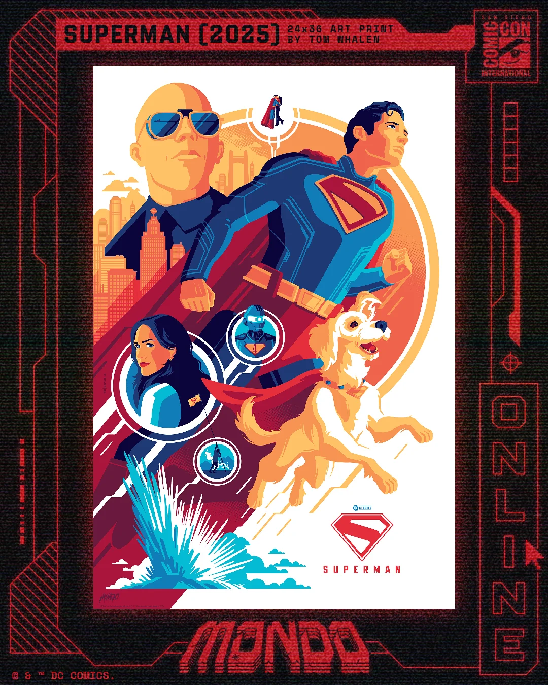 SUPERMAN 2025 SDCC Exclusive Mondo Poster - Tom Whalen