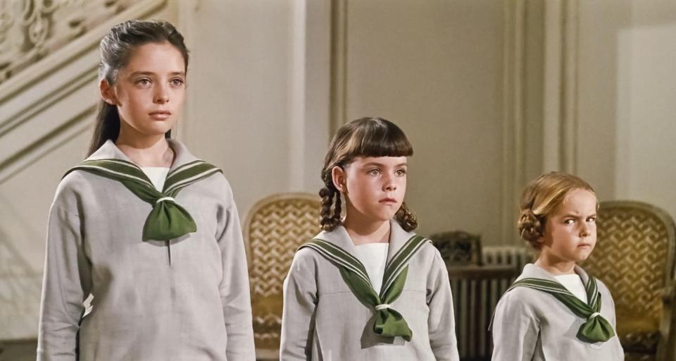 Still image from *The Sound of Music* showing three of the Von Trapp children.