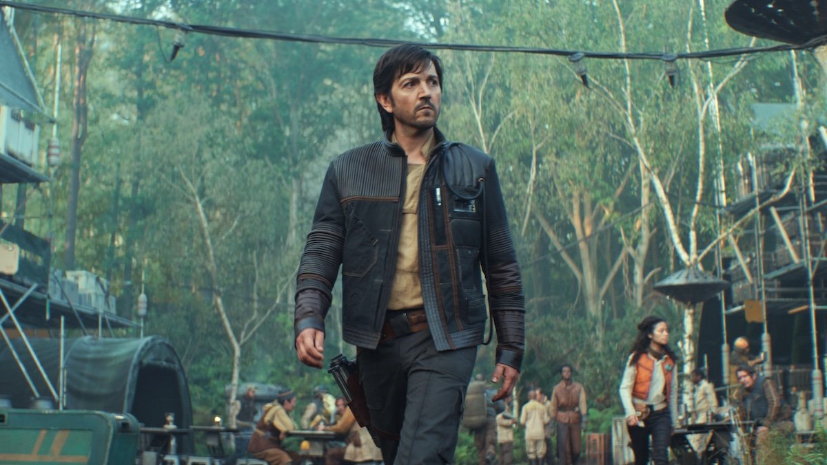 Cassian Andor walking through the Ravin IV base