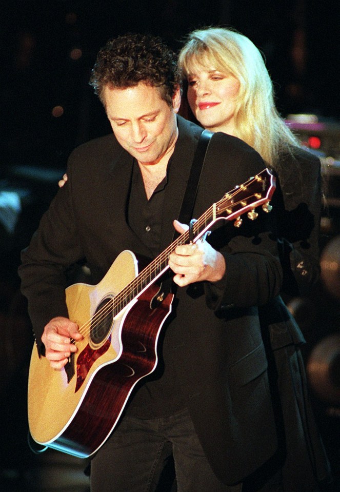 Stevie Nicks and Lindsey Buckingham at the Rock & Roll Hall of Fame.