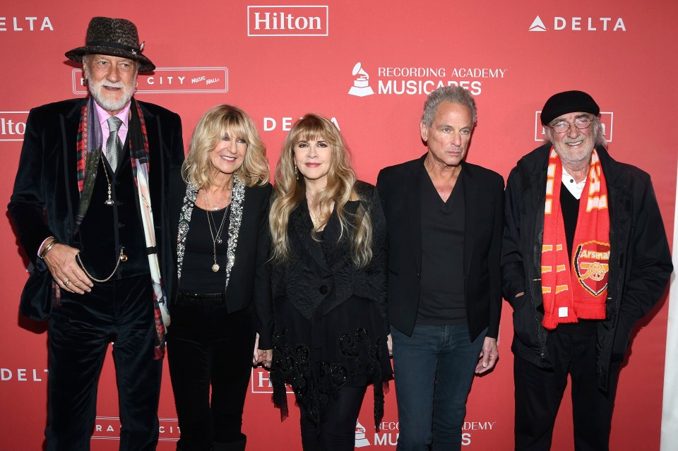 Fleetwood Mac members at the 2018 MusiCares Person of the Year tribute.