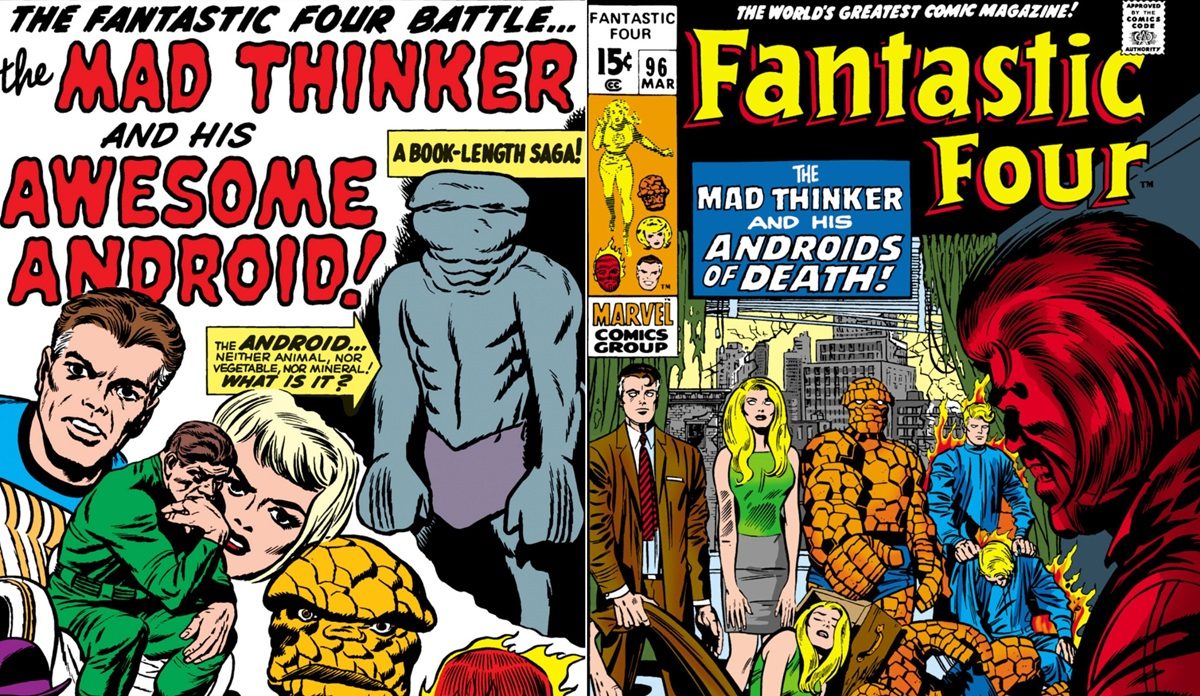 The Mad Thinker sends his Awesome Android against the Fantastic Four.