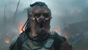 A Predator screaming in Predator: Badlands