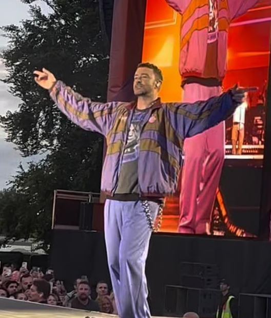 Justin Timberlake performing on stage.