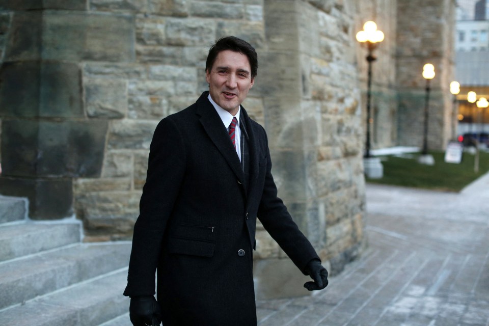 Justin Trudeau leaving Parliament Hill.