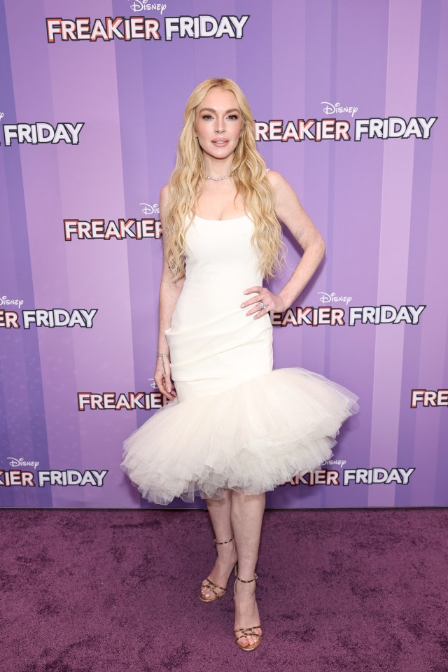 Lindsay Lohan at the Freakier Friday premiere.