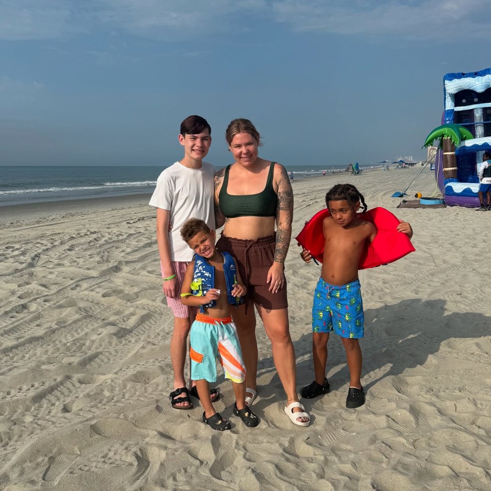 Family on the beach.