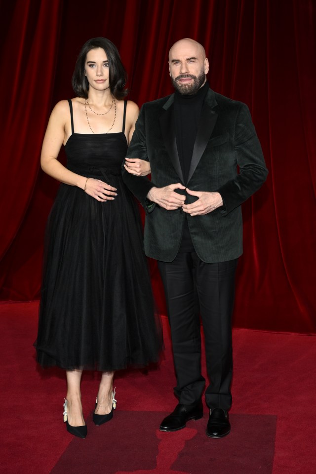 Ella Bleu Travolta and John Travolta at the Academy Museum Gala.
