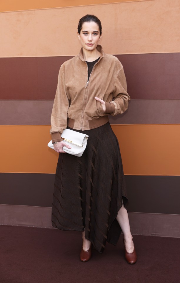 Ella Bleu Travolta at Milan Fashion Week.