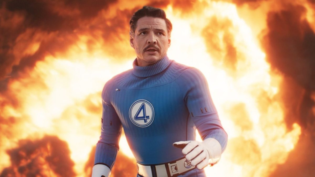 Reed Richards (Pedro Pascal) in action in the Fantastic Four: First Steps.