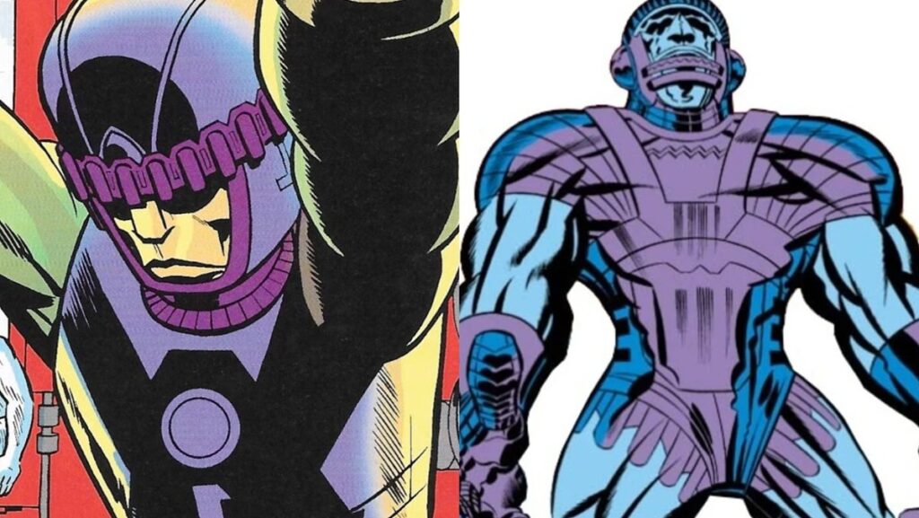 The robotic Sentinels (Left) and the Sentry Sinister (Right) from Marvel Comics.
