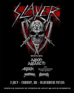 AMON AMARTH's JOHAN HEGG Slips And Falls On Stage In Cardiff (Video)