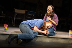 Sadie Sink and Amalia Yoo in 'John Proctor is the Villain' on Broadway