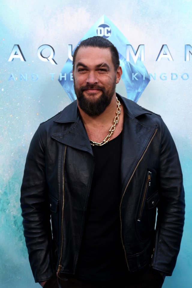 Jason Momoa at an Aquaman and the Lost Kingdom event.