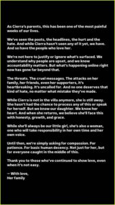 cierra statement