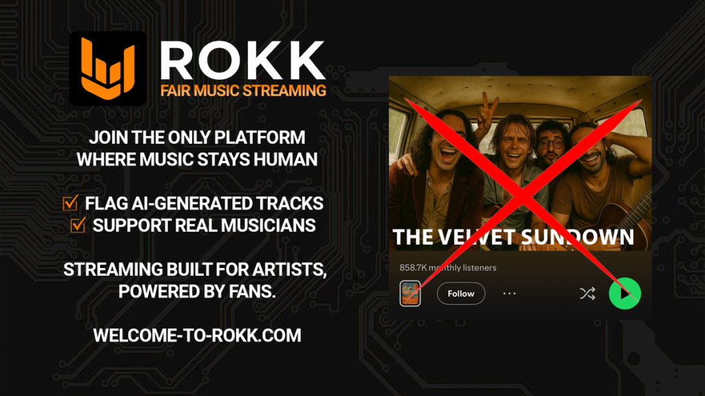 ROKK promises to remove AI generated tracks