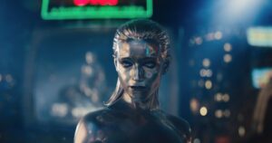 Julia Garner as Shalla-Bal/Silver Surfer in Fantastic Four: First Steps