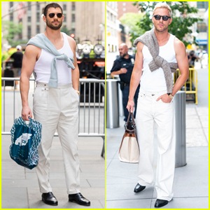 David Corenswet Hilariously Twins with Nicholas Hoult, Recreating His Arm-Baring Outfit During His Own Paparazzi Moment