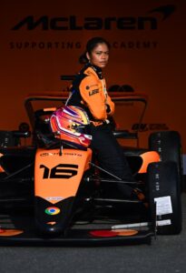 Bianca Bustamante of the Philippines and ART Grand Prix prepares for F1 Academy qualifying.