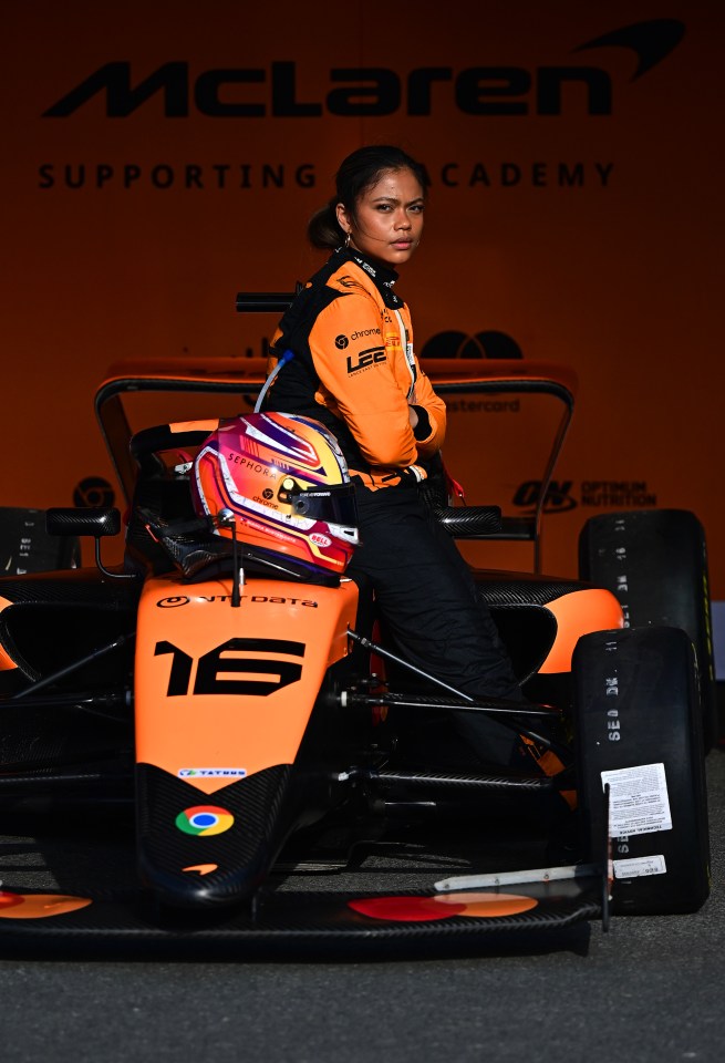 Bianca Bustamante of the Philippines and ART Grand Prix prepares for F1 Academy qualifying.