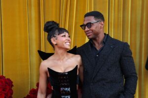 Meagan Good and Jonathan Majors attend 5th Annual Hollywood Unlocked Impact Awards
