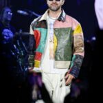Justin Timberlake performing onstage.
