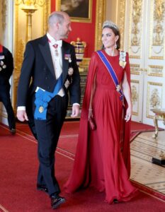 The Prince and Princess of Wales attend the State Banquet at Windsor Castle on July 8 in Windsor, England.