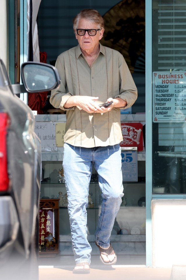 Anson Williams leaving a nail salon.