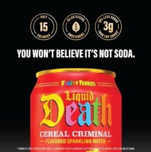 fruity pebbles liquid death collab
