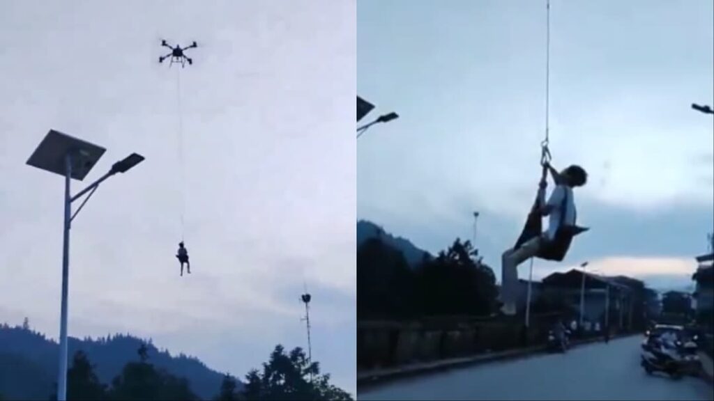 Man uses drone to rescue trapped neighbor during devastating flood